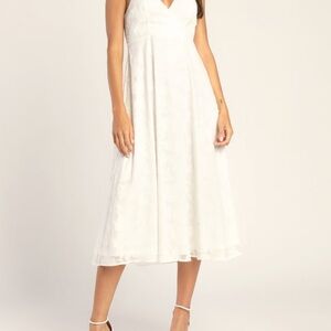 Elegant White Midi Dress